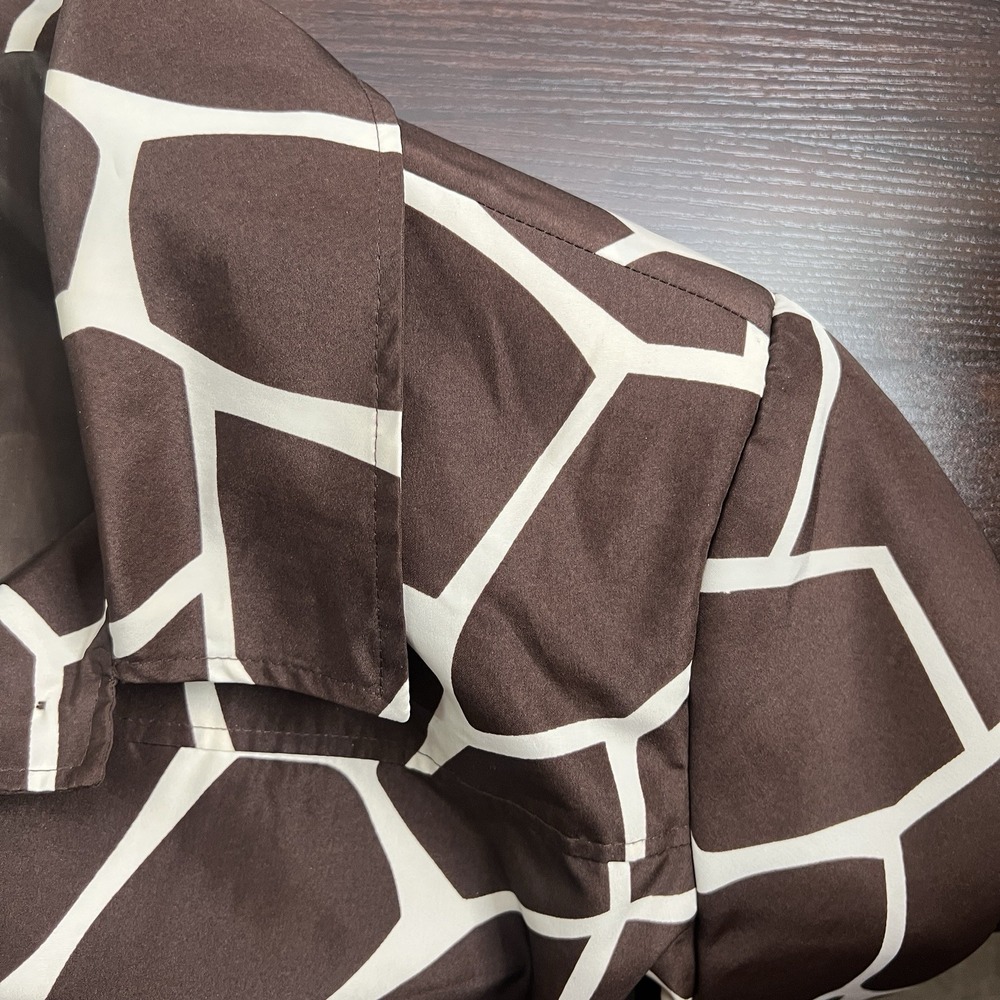 Russell Kemp Womens Jacket Blazer 3X Giraffe Print Lined Shoulder Pads Pockets - Picture 7 of 11